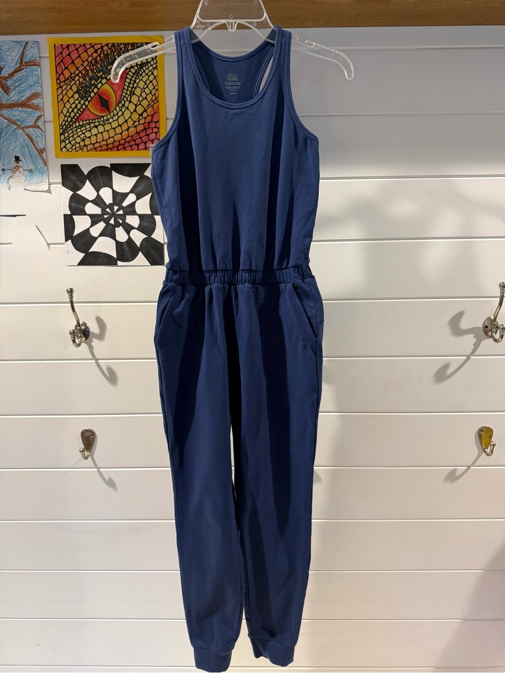 Athleta Girls Navy Sleeveless Jumpsuit Romper